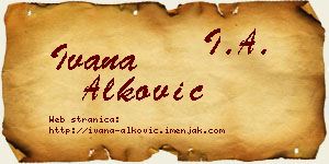 Ivana Alković vizit kartica